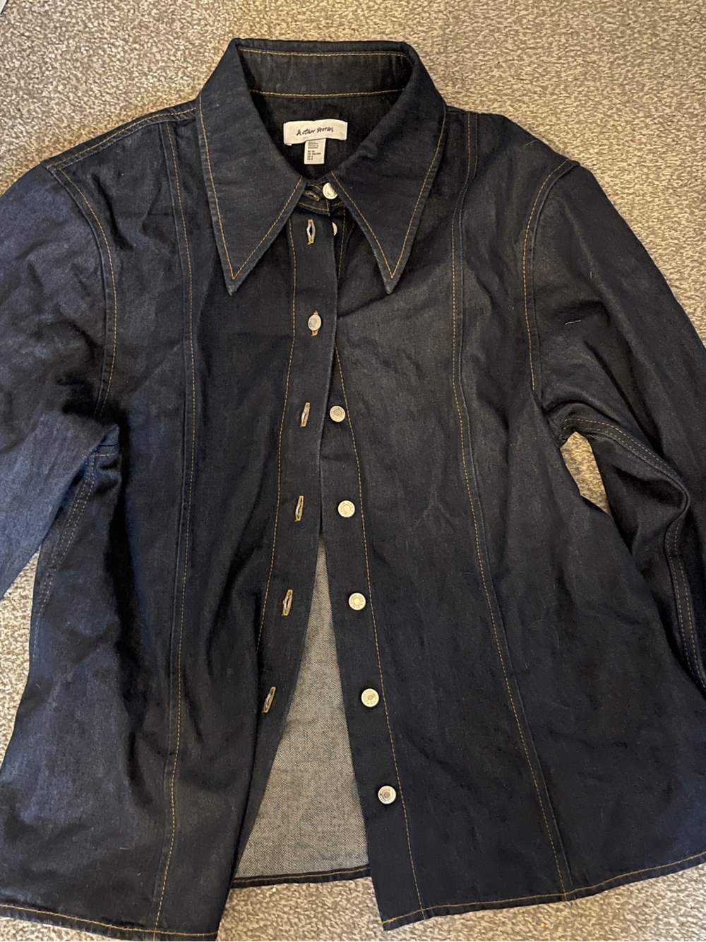 & Other Stories Dark Blue Denim Shirt
